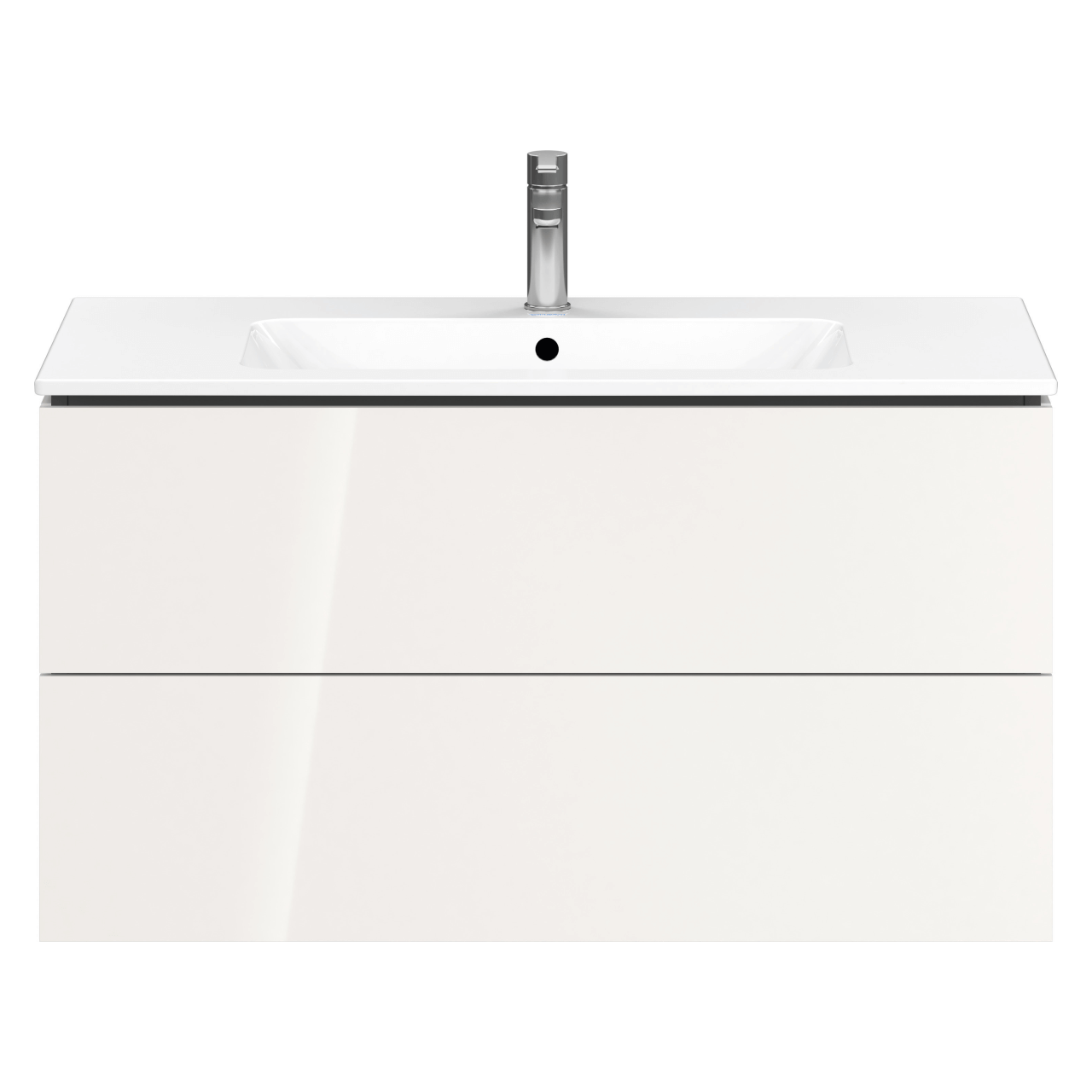 Duravit Waschtischunterschrank L-Cube 102 cm Weiß Hochglanz 2 Schubkästen wandhängend (LC624202222)