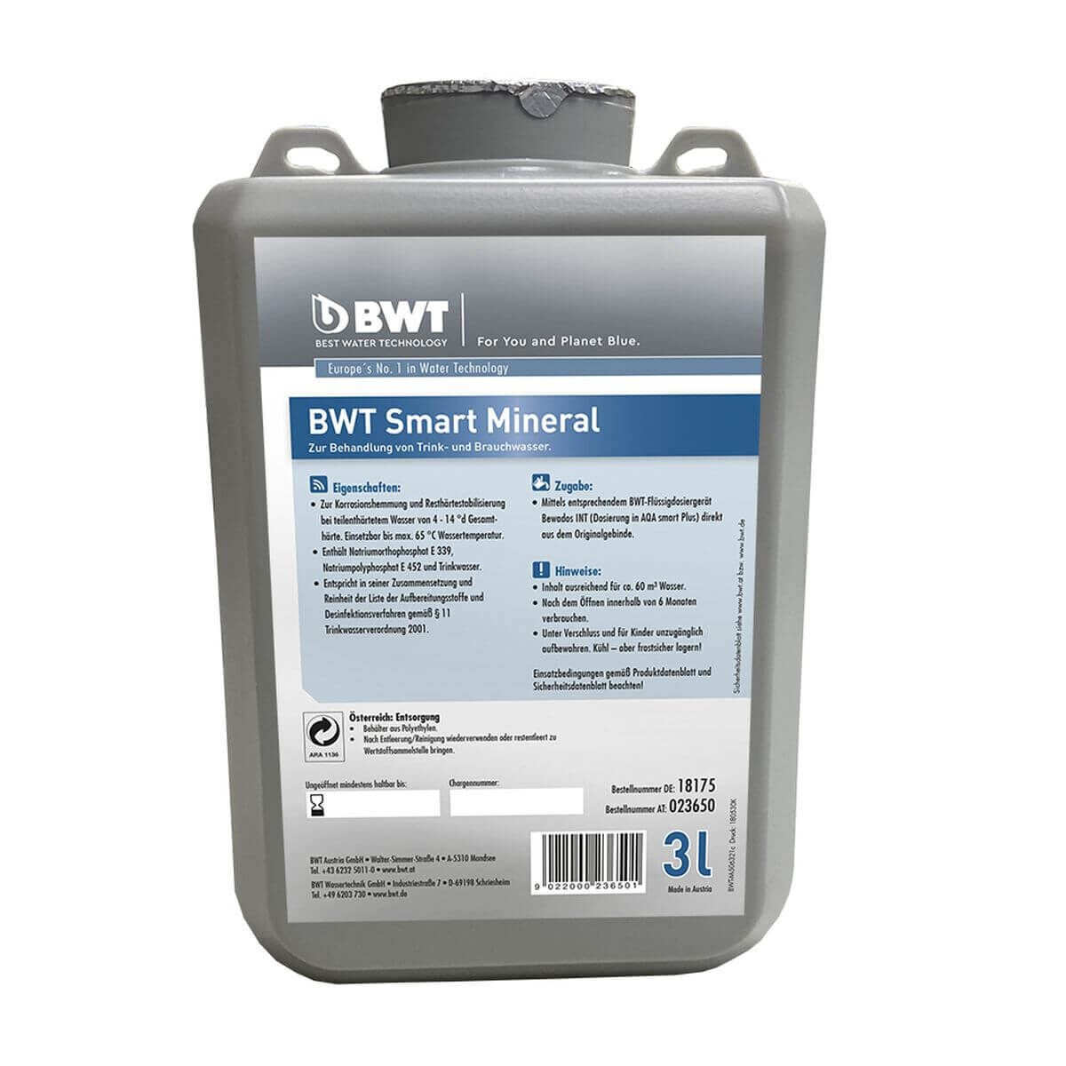 BWT Smart Mineral 3 l Dosiermittel für Trink- & Brauchwasserbehandlung