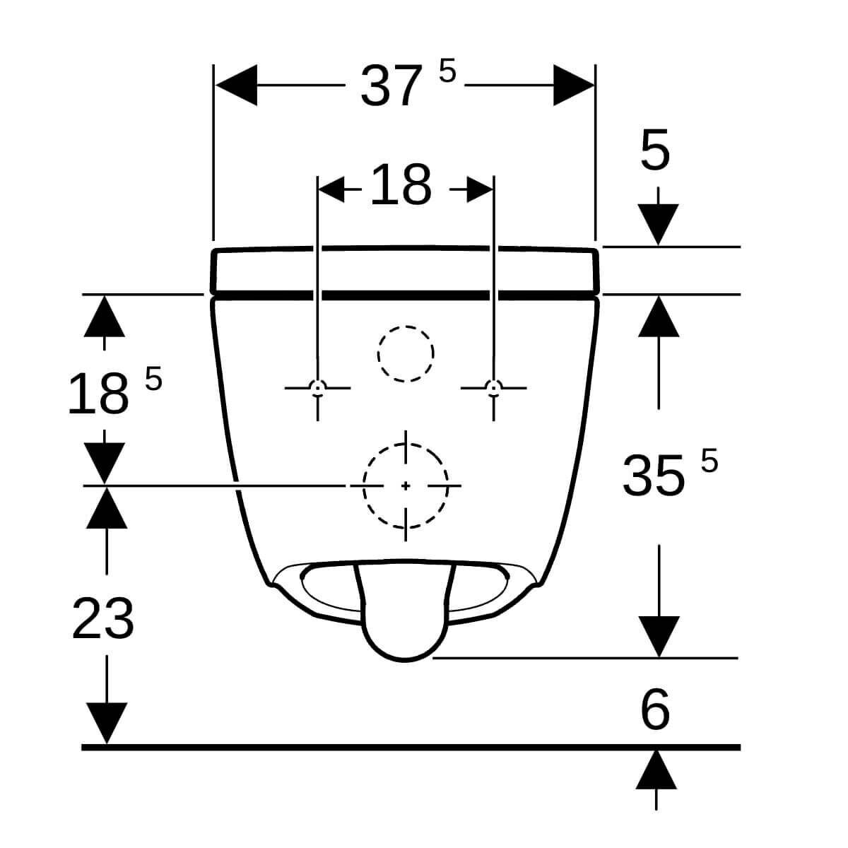 Geberit Dusch-WC AquaClean Alba, spülrandlos mit KeraTect-Beschichtung