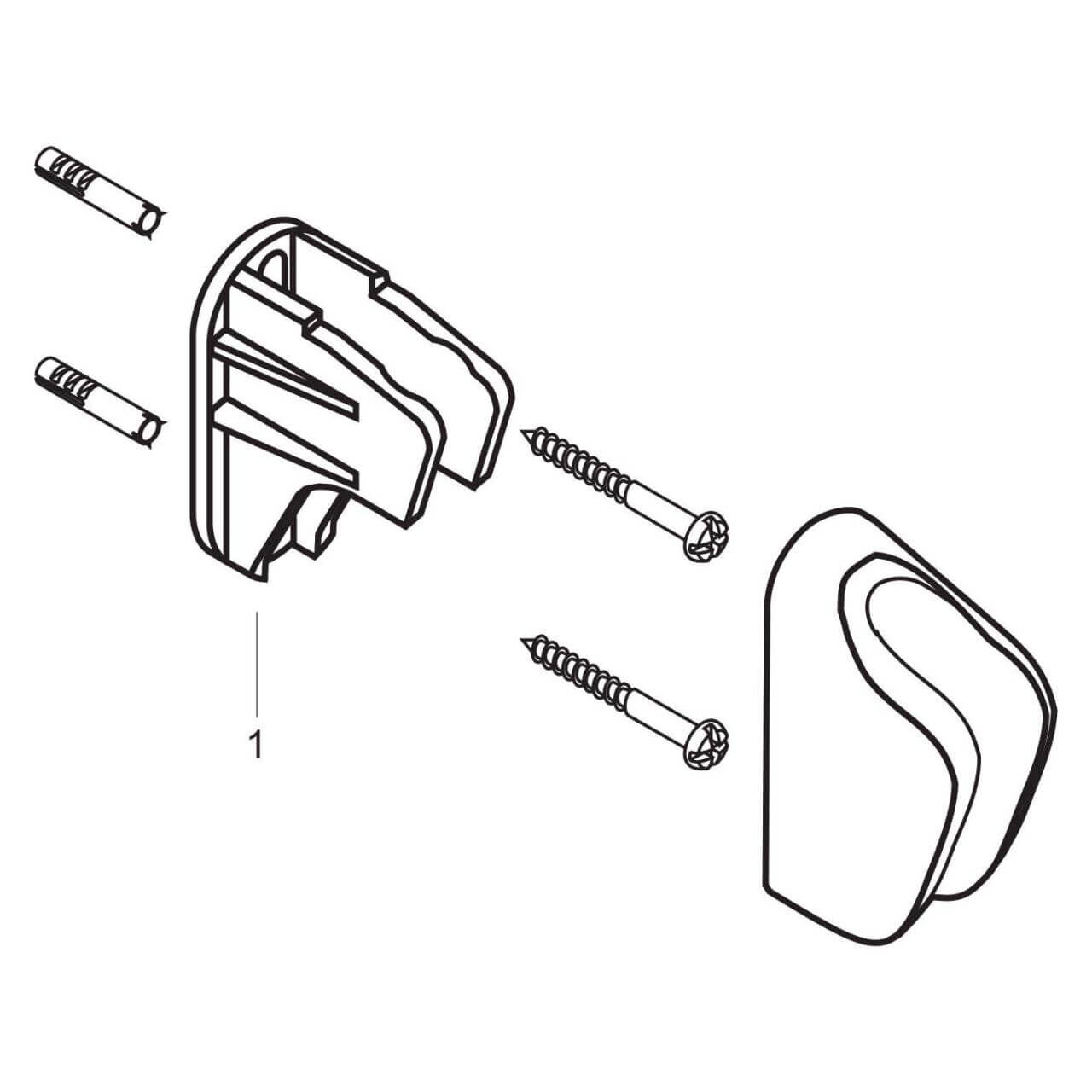 Hansgrohe Brausehalter Wandhalterung Chrom (28321000)